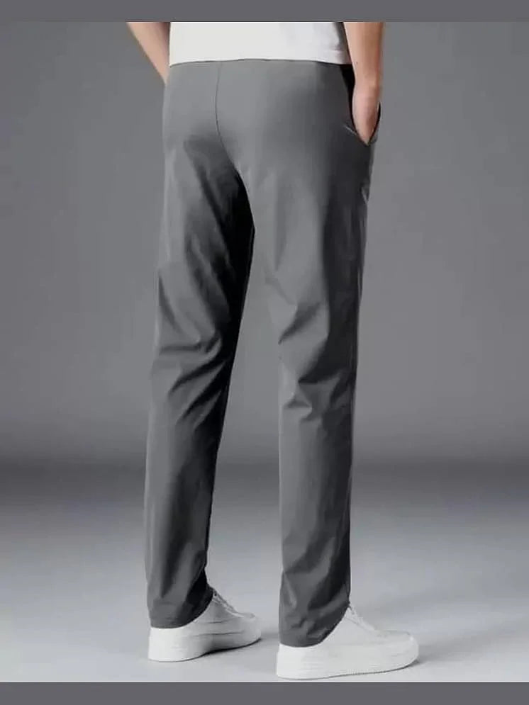 4 WAY STRETCHABLE LYCRA BLACK AND DARK GREY COMBO TRACKPANTS - Fitness Assets