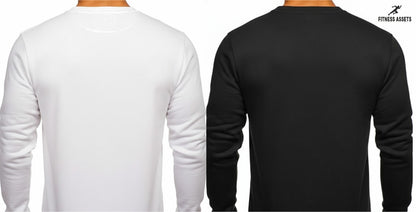 FLEECE BLACK AND WHITE COMBO SWEATSHIRTS