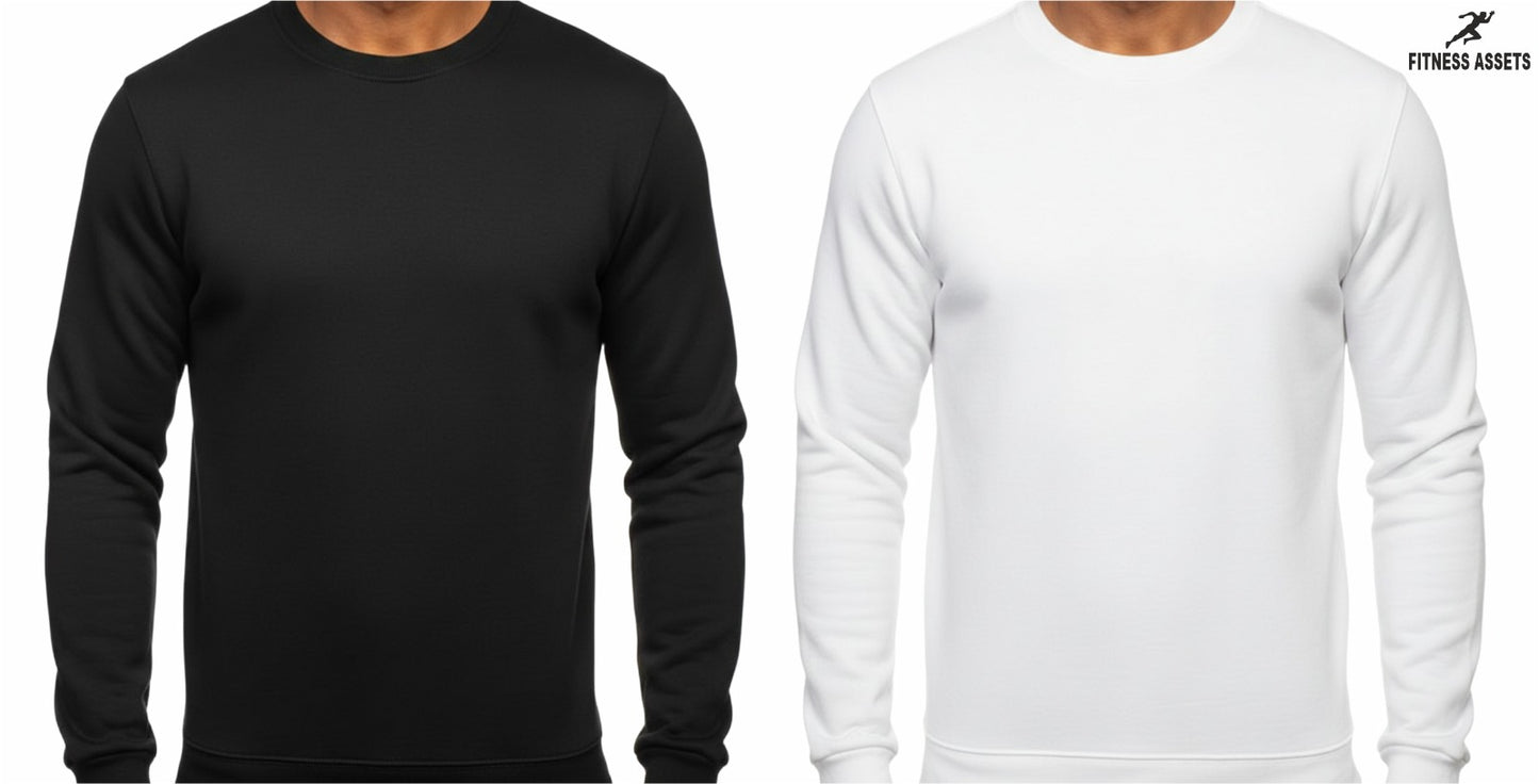 FLEECE BLACK AND WHITE COMBO SWEATSHIRTS