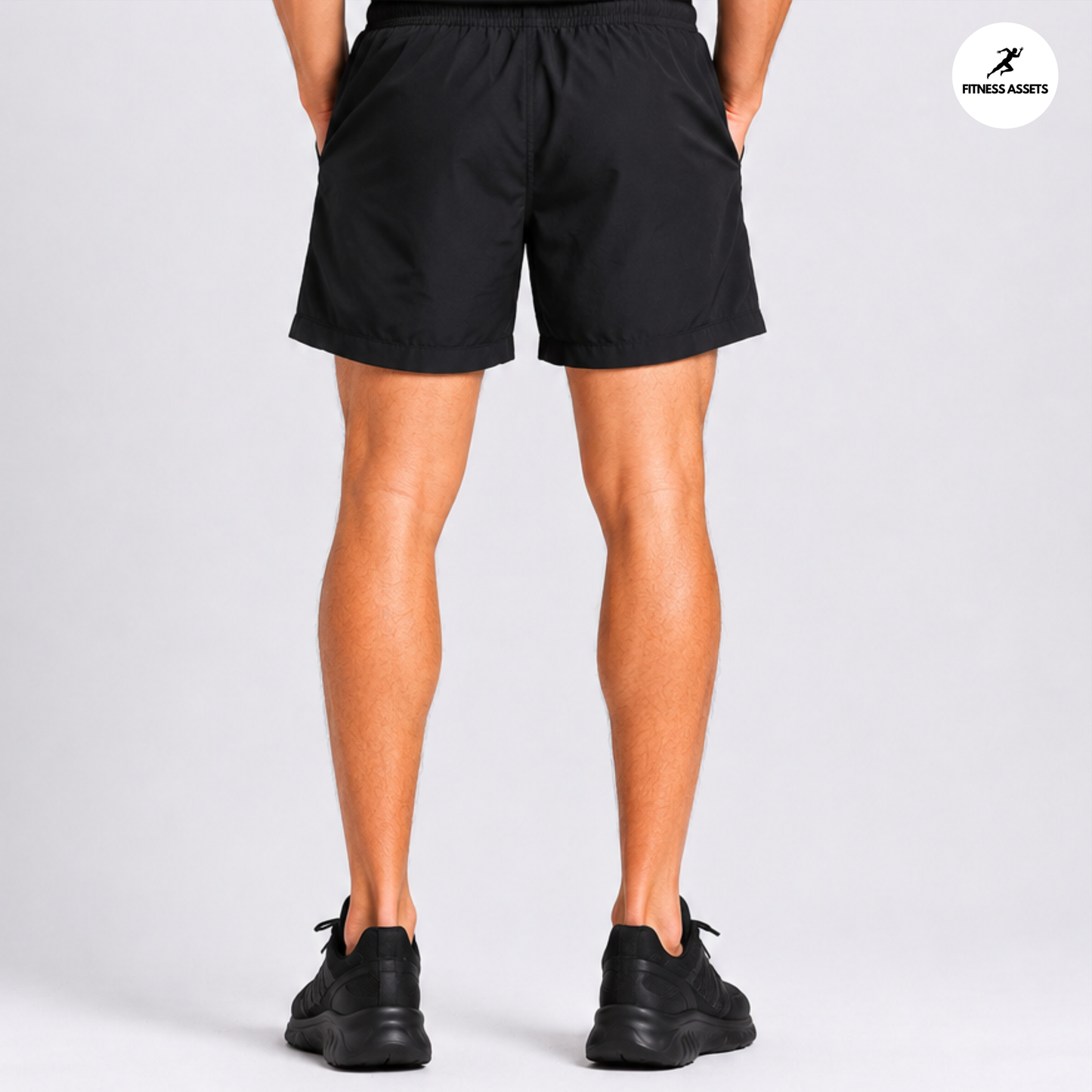 COTTON BLACK SHORTS
