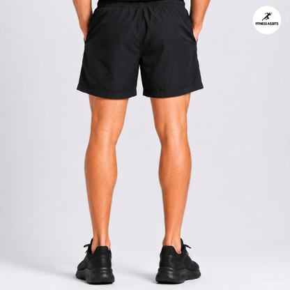 COTTON BLACK SHORTS