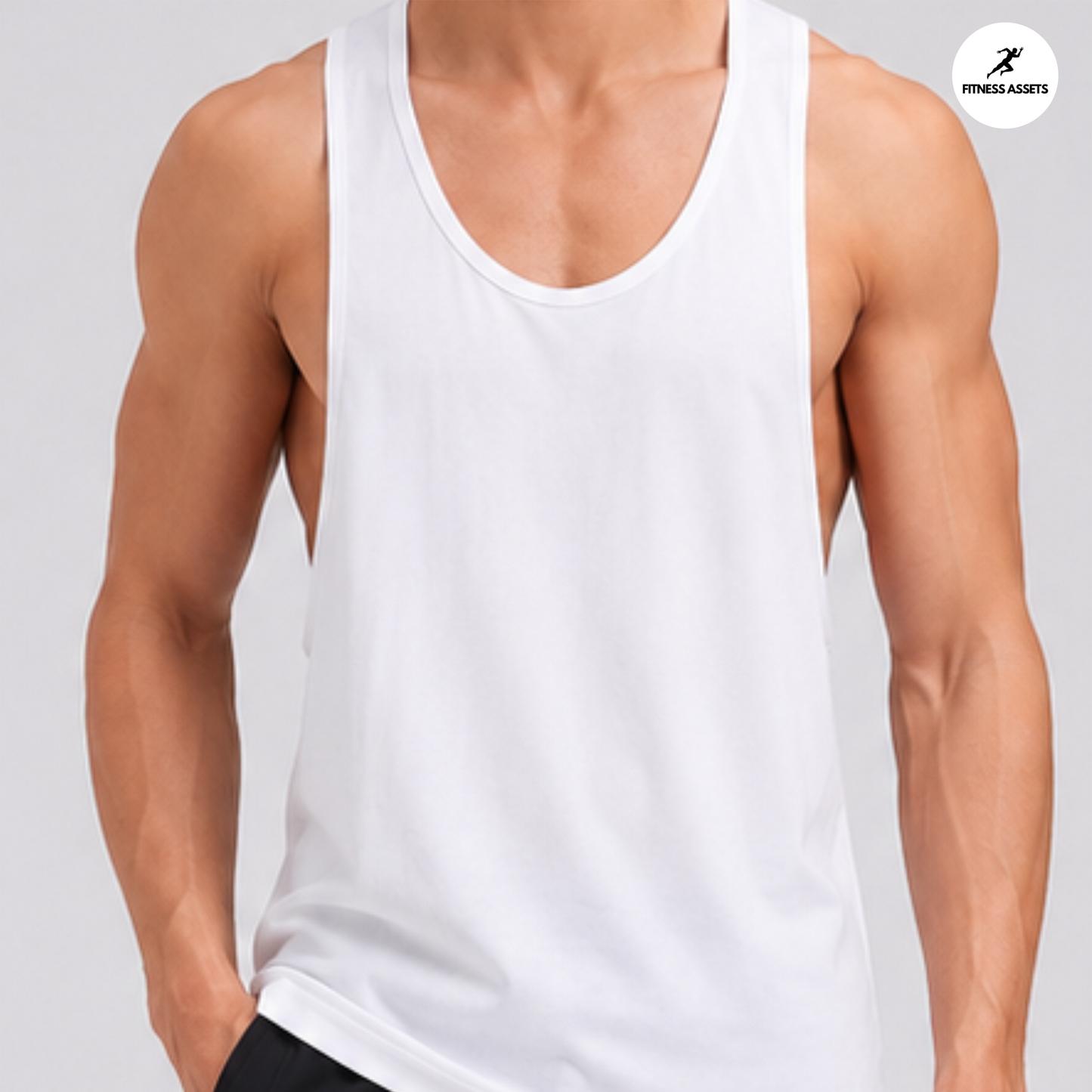 NS LYCRA WHITE TANKTOPS