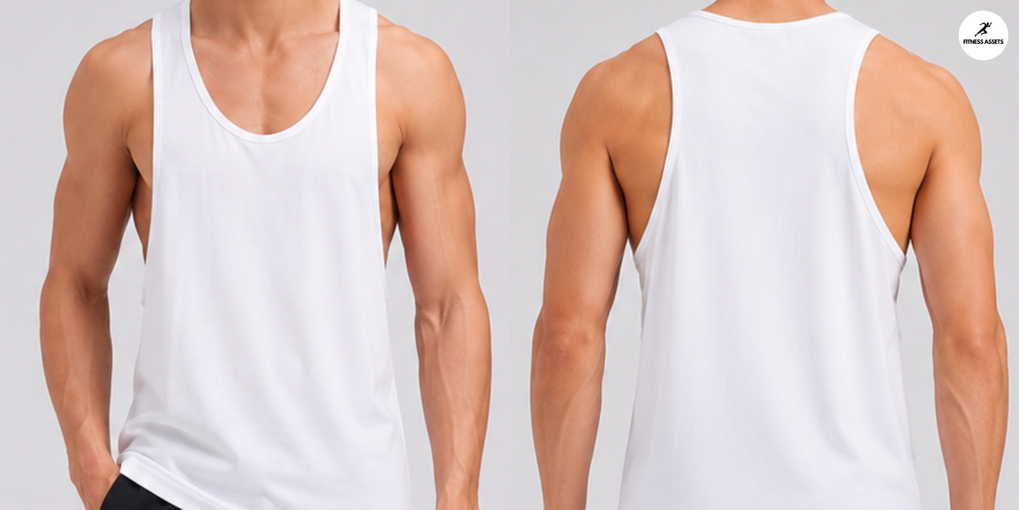 NS LYCRA WHITE TANKTOPS