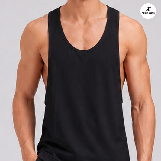 NS LYCRA BLACK TANKTOPS