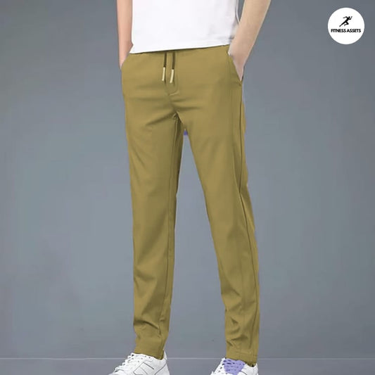4 WAY STRETCHABLE LYCRA CAMEL TRACKPANT