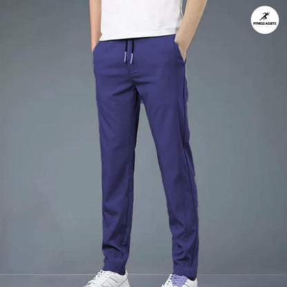 4 WAY STRETCHABLE LYCRA ROYAL BLUE TRACKPANT