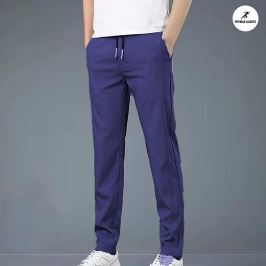 4 WAY STRETCHABLE LYCRA ROYAL BLUE TRACKPANT