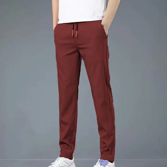 4 WAY STRETCHABLE LYCRA DARK MAROON TRACKPANT - Fitness Assets