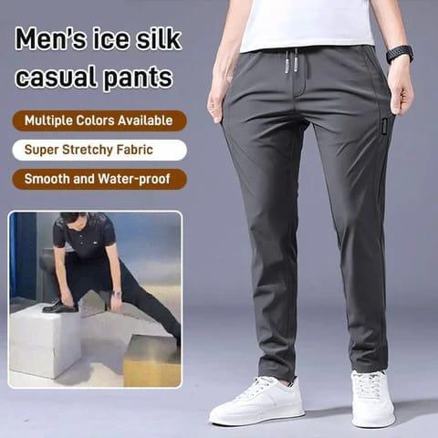 4 WAY STRETCHABLE LYCRA DARK GREY TRACKPANT - Fitness Assets
