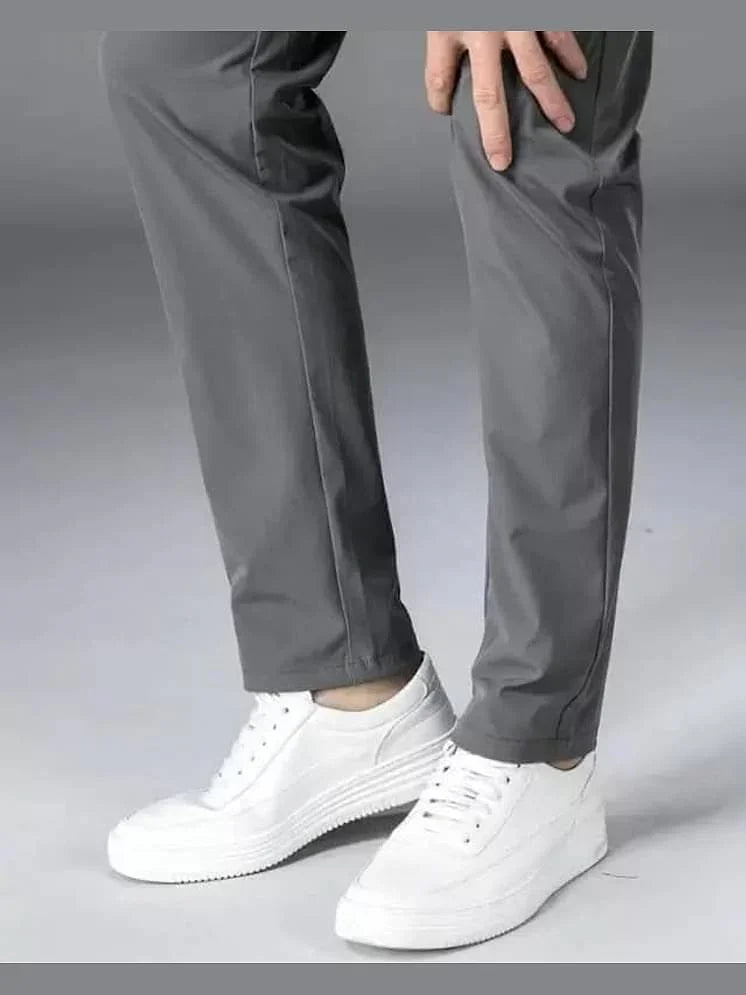 4 WAY STRETCHABLE LYCRA BLACK AND DARK GREY COMBO TRACKPANTS - Fitness Assets