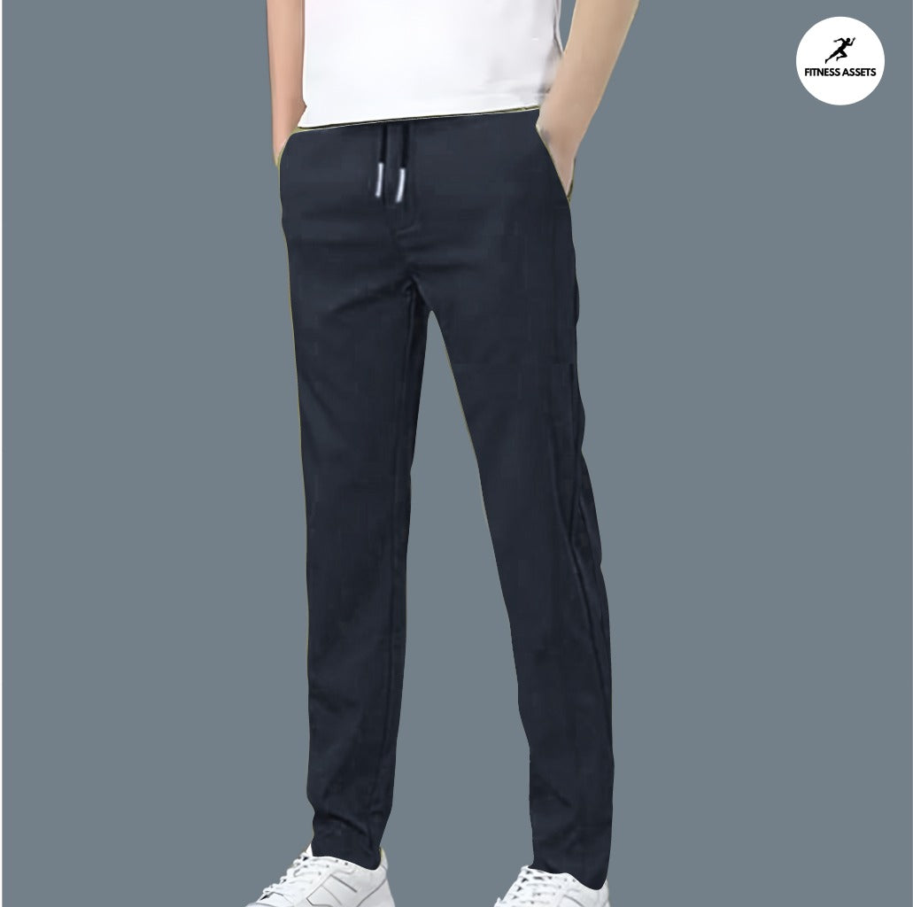 4 WAY STRETCHABLE LYCRA DARK BLUE TRACKPANT