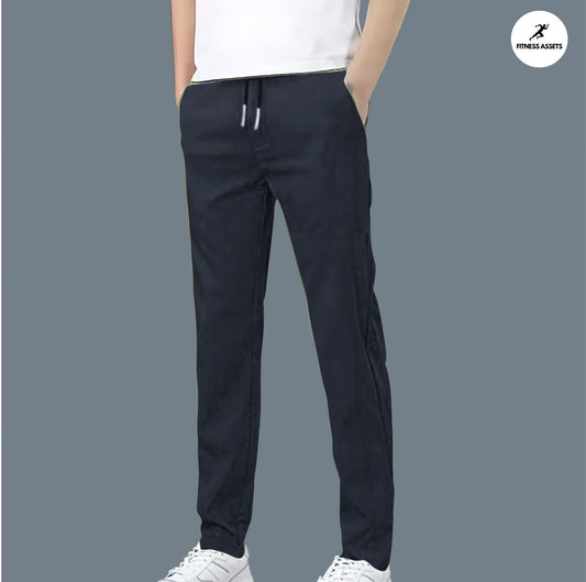 4 WAY STRETCHABLE LYCRA DARK BLUE TRACKPANT