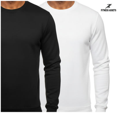 FLEECE BLACK AND WHITE COMBO SWEATSHIRTS