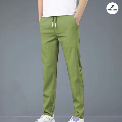 4 WAY STRETCHABLE LYCRA PISTA GREEN TRACKPANT