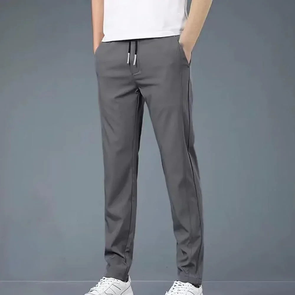 4 WAY STRETCHABLE LYCRA DARK GREY TRACKPANT - Fitness Assets