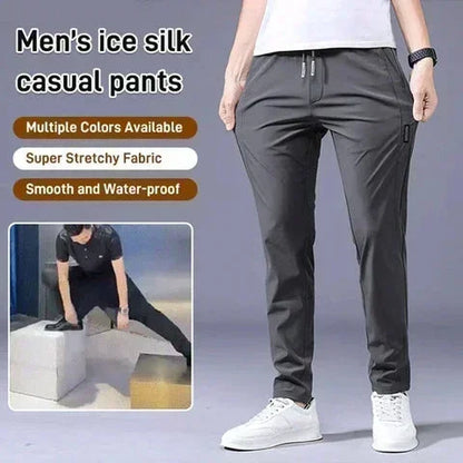 4 WAY STRETCHABLE LYCRA LIGHT GREY AND DARK GREY TRACKPANTS - Fitness Assets