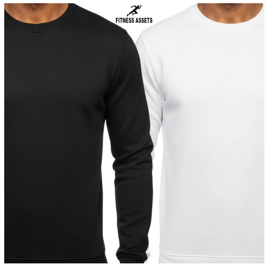 FLEECE BLACK AND WHITE COMBO SWEATSHIRTS