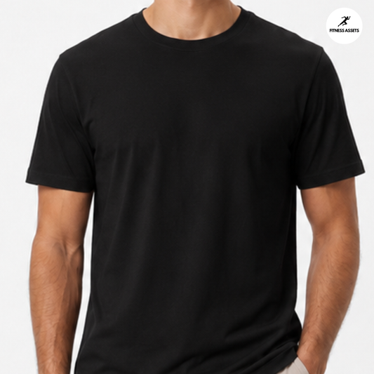 COTTON BLACK TSHIRT